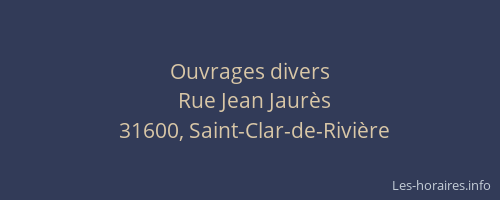 Ouvrages divers