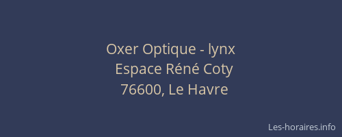 Oxer Optique - lynx