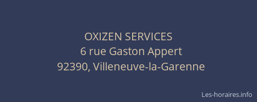 OXIZEN SERVICES
