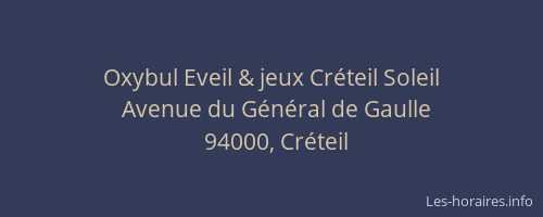 Oxybul Eveil & jeux Cr&eacute;teil Soleil
