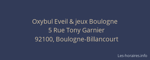 Oxybul Eveil & jeux Boulogne