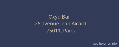 Oxyd Bar