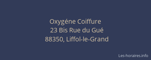 Oxyg&eacute;ne Coiffure
