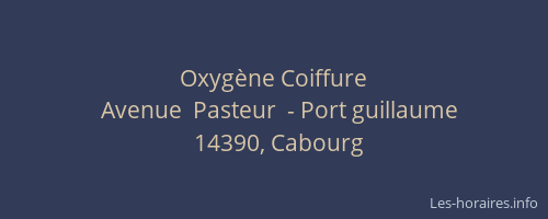 Oxyg&egrave;ne Coiffure