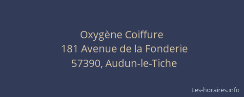 Oxyg&egrave;ne Coiffure