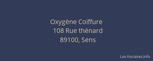 Oxyg&egrave;ne Coiffure