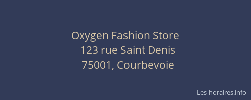 Oxygen Fashion Store