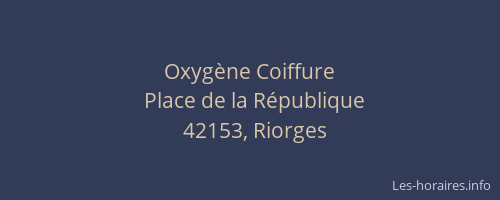 Oxygène Coiffure