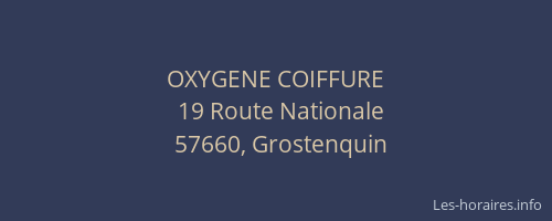OXYGENE COIFFURE