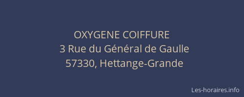 OXYGENE COIFFURE