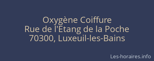 Oxygène Coiffure