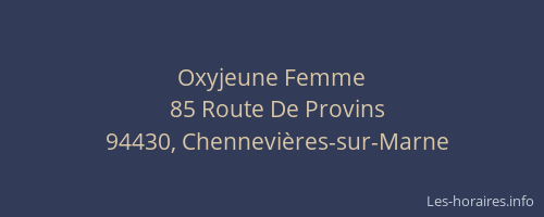 Oxyjeune Femme