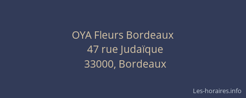 OYA Fleurs Bordeaux