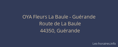 OYA Fleurs La Baule - Guérande