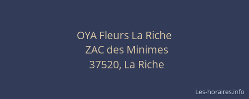 OYA Fleurs La Riche