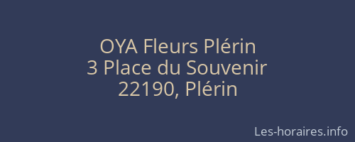 OYA Fleurs Plérin