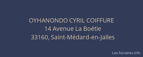 OYHANONDO CYRIL COIFFURE