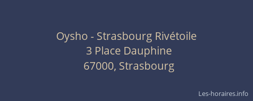 Oysho - Strasbourg Rivétoile