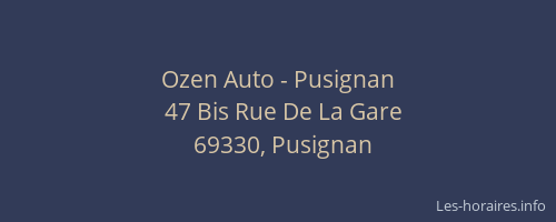 Ozen Auto - Pusignan