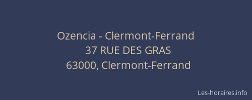 Ozencia - Clermont-Ferrand