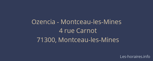 Ozencia - Montceau-les-Mines