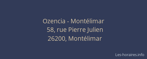 Ozencia - Montélimar