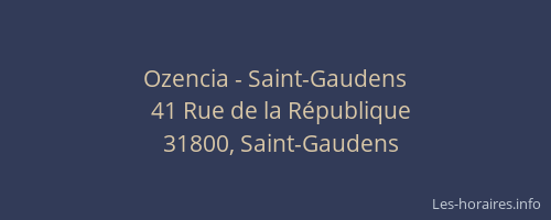 Ozencia - Saint-Gaudens
