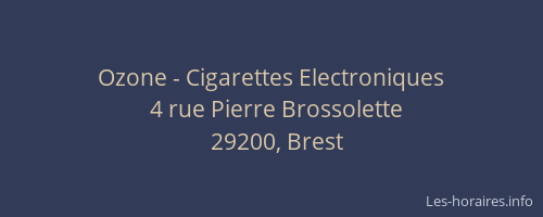 Ozone - Cigarettes Electroniques