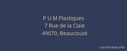P U M Plastiques