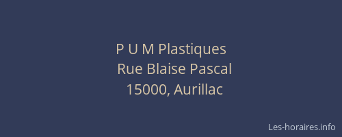 P U M Plastiques