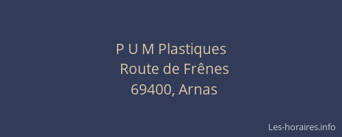 P U M Plastiques