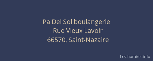 Pa Del Sol boulangerie