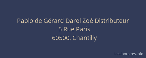 Pablo de Gérard Darel Zoé Distributeur