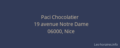Paci Chocolatier