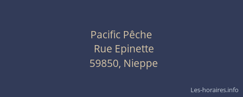 Pacific Pêche
