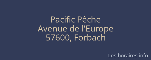 Pacific Pêche