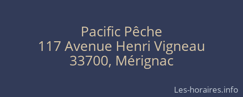 Pacific Pêche