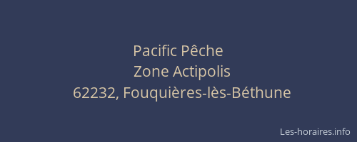 Pacific P&ecirc;che