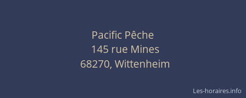 Pacific P&ecirc;che