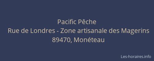 Pacific P&ecirc;che