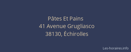 P&acirc;tes Et Pains