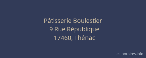P&acirc;tisserie Boulestier