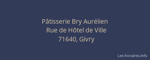 Pâtisserie Bry Aurélien