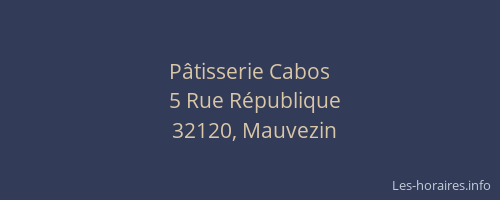 P&acirc;tisserie Cabos