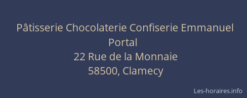 Pâtisserie Chocolaterie Confiserie Emmanuel Portal