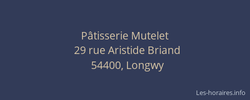 P&acirc;tisserie Mutelet