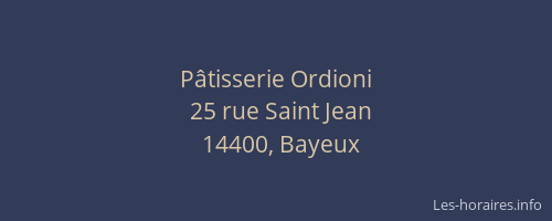 P&acirc;tisserie Ordioni