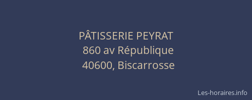P&Acirc;TISSERIE PEYRAT
