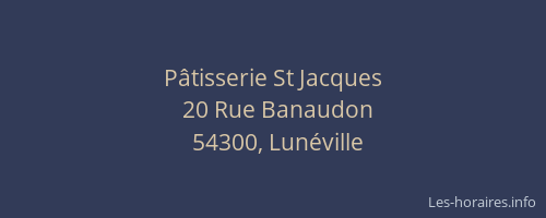 Pâtisserie St Jacques