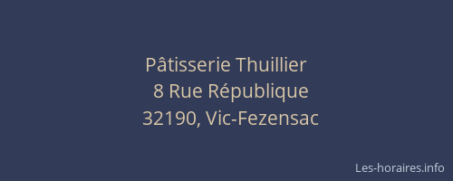 Pâtisserie Thuillier